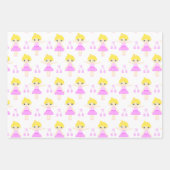 Niedlich-Afroamerikaner, brünett, blonde Ballerina Geschenkpapier Set (Vorderseite 2)