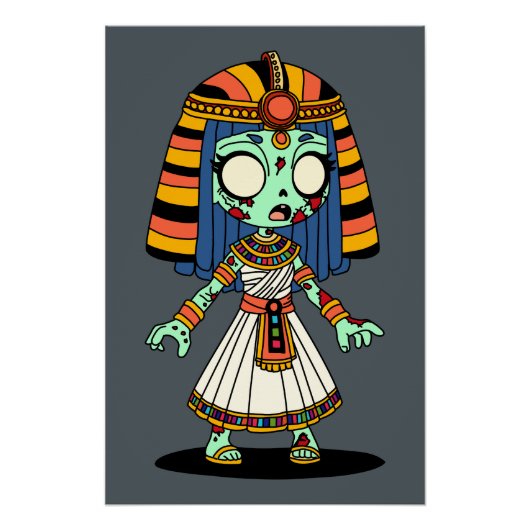 Niedlich ägyptischer Zombie Poster (Vorderseite)
