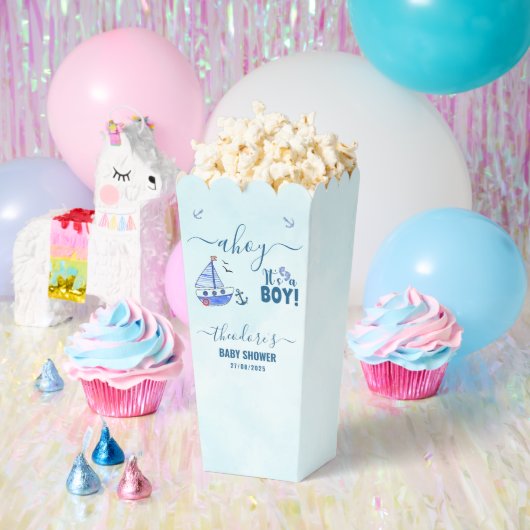 Niedlich Ahoy Es ist eine Boy Sailboat Nautical Ba Geschenkschachtel (Party)