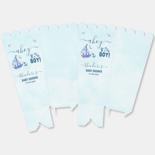 Niedlich Ahoy Es ist eine Boy Sailboat Nautical Ba Geschenkschachtel (Ungeklappt)