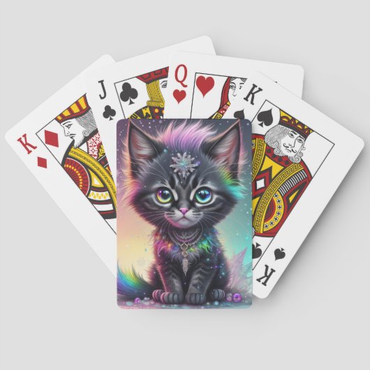 Niedlich Ai Generated Kitten Spielkarten (Rückseite)
