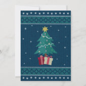 Niedlich Airedale Terrier Ugly Sweater Party Einladung (Rückseite)