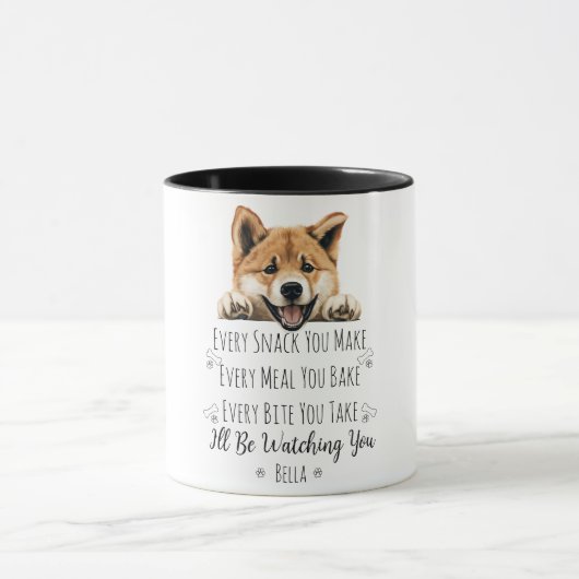 Niedlich Akita Dog Funny Custom Tasse (Zentrum)