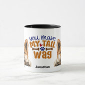 Niedlich Akita Hund Sie machen meinen Schwanz Wag Tasse (Zentrum)