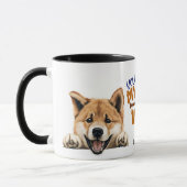 Niedlich Akita Hund Sie machen meinen Schwanz Wag Tasse (Links)