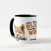 Niedlich Akita Hund Sie machen meinen Schwanz Wag Tasse (Vorderseite Links)