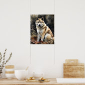 Niedlich Akita Hunde Art Print Poster (Küche)