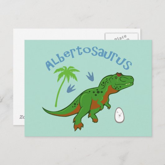 Niedlich Albertosaurus Postkarte (Vorne/Hinten)