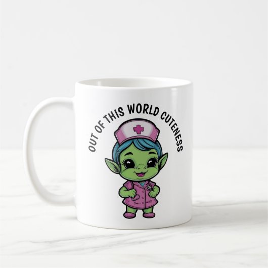 Niedlich Alien Nurse Kaffeetasse (Links)