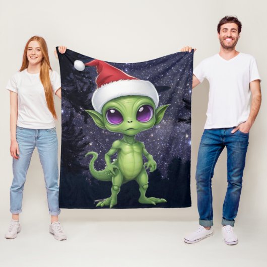 Niedlich Alien Santa Claus Fleecedecke (Beispiel)