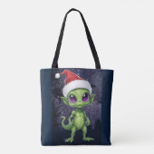 Niedlich Alien Santa Claus Tasche (Rückseite)