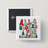 Niedlich alle für Weihnachts-Bibliothekar gebucht Button (Vorne & Hinten)