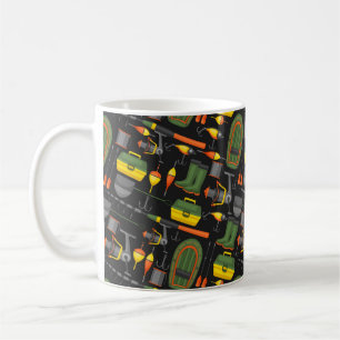 Niedlich alle notwendigen Fischereielemente Kaffeetasse