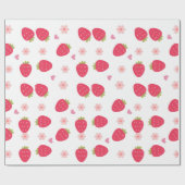 Niedlich Alle Print Strawberry Muster Geschenkpapier (Flach)