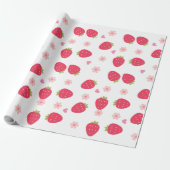 Niedlich Alle Print Strawberry Muster Geschenkpapier (Ungerollt)