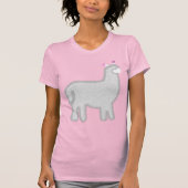 Niedlich Alpaca Cariña Rosa Herzen T-Shirt (Vorderseite)