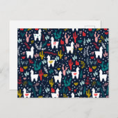 Niedlich Alpaca Feiertagspostkarte (Vorne/Hinten)