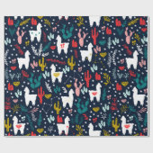 Niedlich Alpaca Geschenkpapier (Flach)