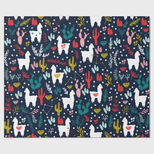 Niedlich Alpaca Geschenkpapier (Flach)