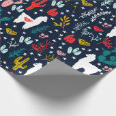 Niedlich Alpaca Geschenkpapier (Ecke)