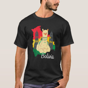Niedlich Alpaca Hispanic Heritage Monte Bolivien F T-Shirt