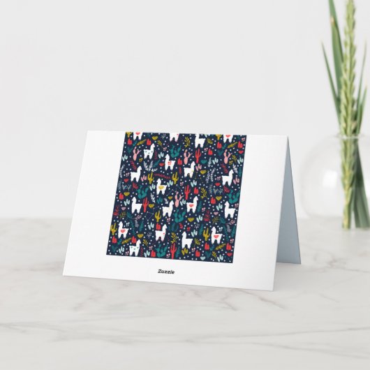 Niedlich Alpaca Karte (Rückseite)