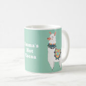 Niedlich Alpaca Llama Mint Grün Kakao Kaffeetasse (VorderseiteRechts)