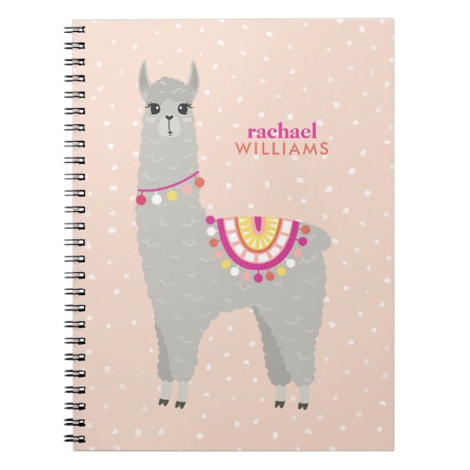 Niedlich Alpaca Personalisiert Notizblock (Vorderseite)