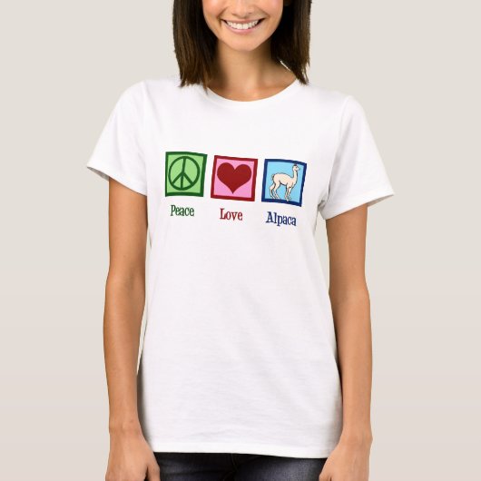 Niedlich Alpaca T-Shirt (Vorderseite)