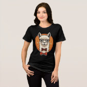 Niedlich Alpaca Tri-Blend Shirt (Vorderseite voll)
