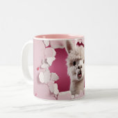 Niedlich Alpaca Zweifarbige Tasse (Vorderseite Links)