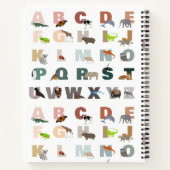 Niedlich Alphabet ABC Animals Individuelle Name Sc Notizblock (Rückseite)