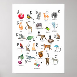 Niedlich Alphabet ABC Educational Poster
