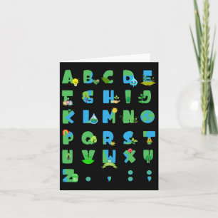 Niedlich Alphabet Funny Earth Day Abc Alphabet Leh Karte