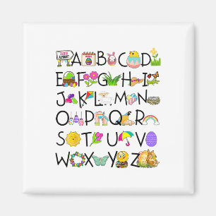 Niedlich Alphabet Funny Ostertag Ristorante da Val Magnet
