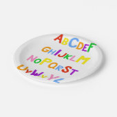 Niedlich Alphabet Pappteller (Schrägansicht)
