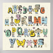 Niedlich Alphabet Poster (Vorne)