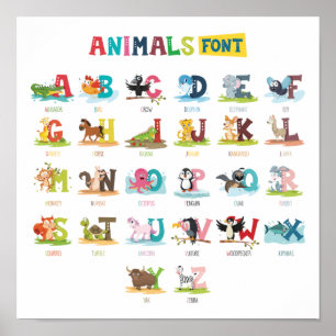 Niedlich Alphabet Poster