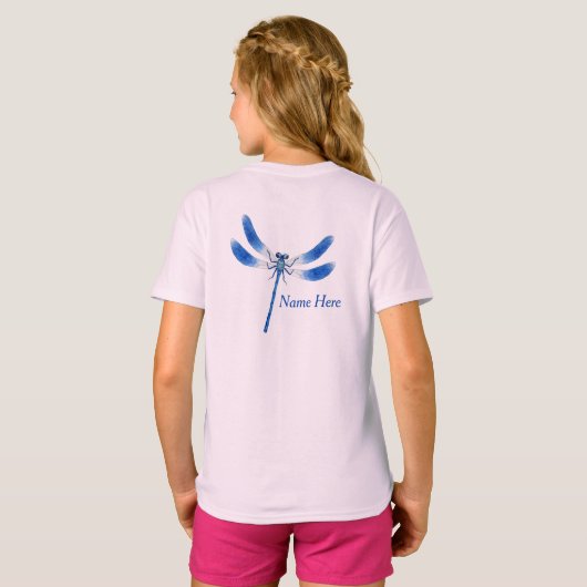 Niedlich als Bug Blue Dragonfly T-Shirt (Schwarz voll)