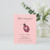 Niedlich als Bug ・ Cerise Ladybug Einladung (Stehend Vorderseite)