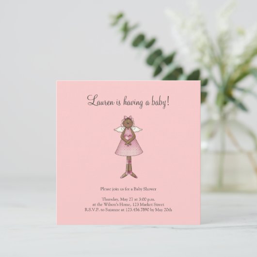 Niedlich als Bug ・ Ethnischer Engel Einladung (Stehend Vorderseite)