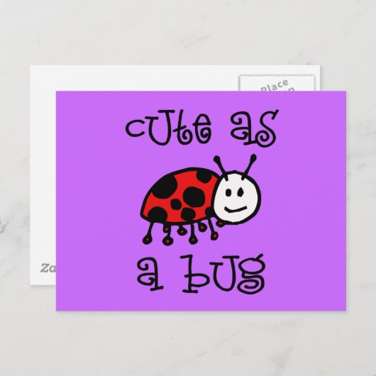 Niedlich als Bug Postkarte (Vorne/Hinten)