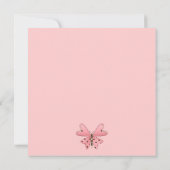 Niedlich als Bug ・ Rosa und Braun Schmetterling Einladung (Rückseite)
