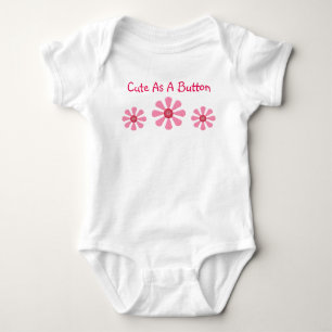 Niedlich als Button Baby Bodysuit Strampler
