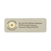 Niedlich als Button Baby-Rücksendeadresse (Vorne)