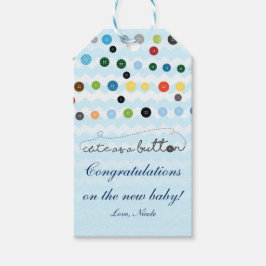 Niedlich als Button Baby Shooter-Geschenkmarke Geschenkanhänger