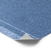 Niedlich als Button Blue Denim Baby Dusche Poster (Ecke)