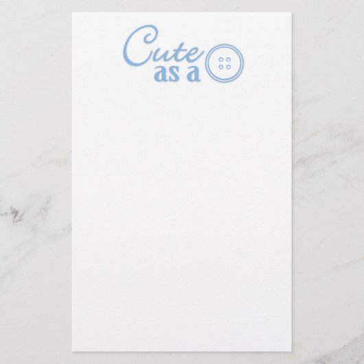 Niedlich als Button Briefpapier (Vorderseite)