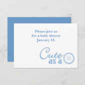 Niedlich als Button Einladung (Vorne/Hinten)