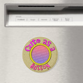 Niedlich als Button-Foto Magnet (In Situ (Geschirrspüler))
